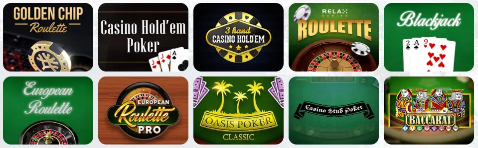 Jeux de table au CASINO AMPM