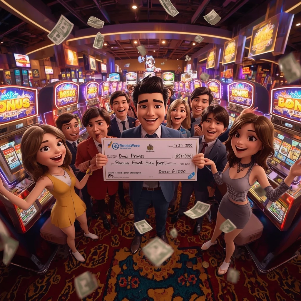 bonus dans les mains d'un homme au Casino AMPM